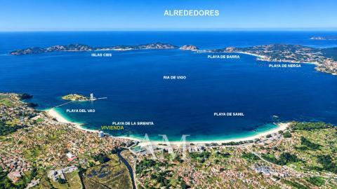 ATICO  CON  VISTAS PANORAMICAS A LAS PLAYAS Y A LAS ISLAS CIES. A PIE DE PLAYA. REFORMADO INTEGRAMENTE. ATARDECERES UNICOS Y ESPECTACULARES